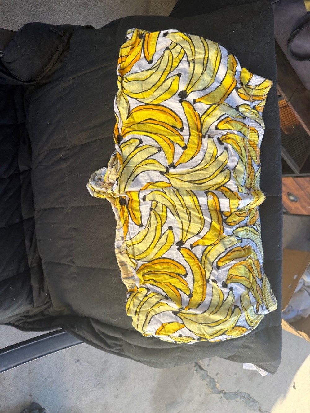 PINK Victoria's Secret Yellow Banana Print Pajama Top